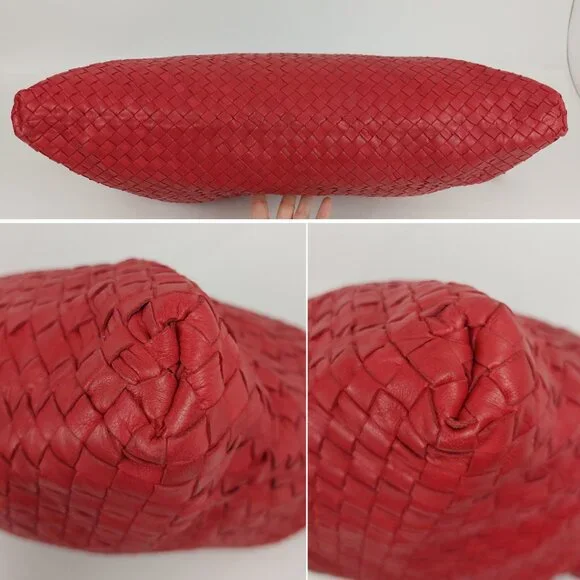 SOLD Bottega Veneta Red Intrecciato Woven Nappa Torchon Oversized Hobo Bag - Picture 14 of 16